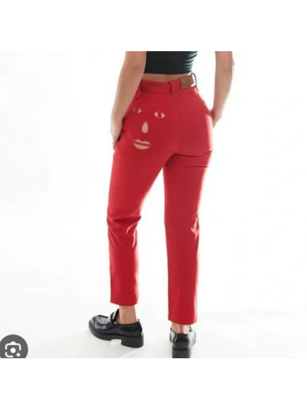 Fashion Brand Company Red Lined Garment with Branded Label